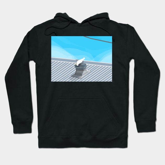 Cockatoo on the Roof Hoodie by Donnahuntriss